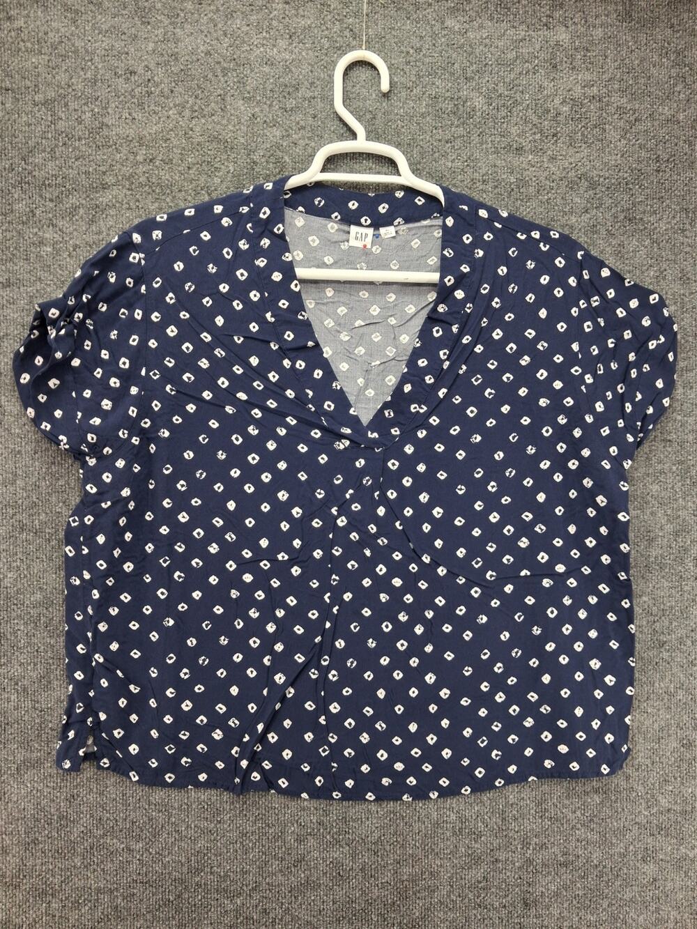 Gap Blouse Womens Large Dark Blue Vneck